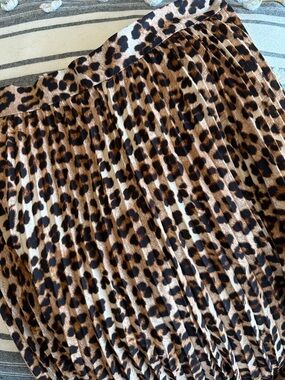 Ann Taylor Factory Leopard Print Midi Skirt - Brown/Black/Cream